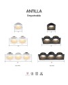 ANTILLA * EMPOTRABLE Mini GU10 1L  NEGRO